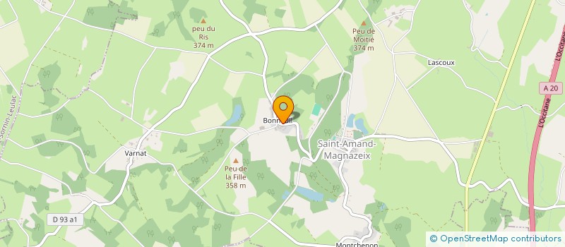 localisation de l'entreprise SEMAPHORE à SAINT-AMAND-MAGNAZEIX