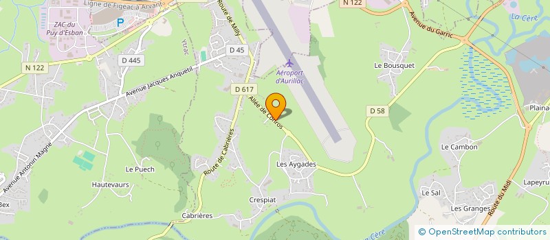 localisation de l'entreprise SEMENZIN GASTON à ARPAJON-SUR-CERE