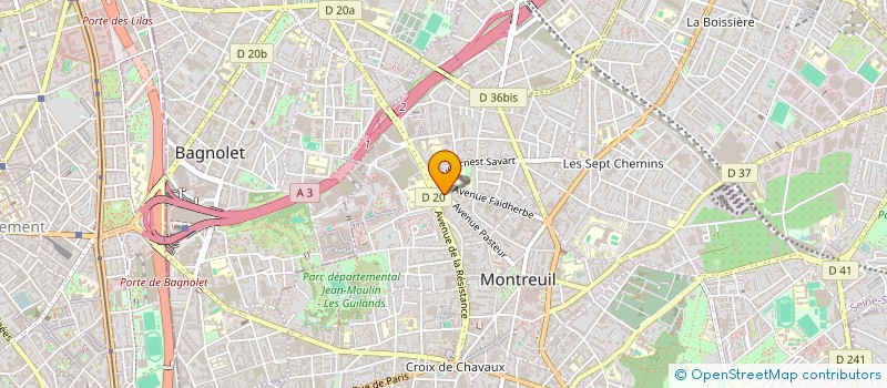 localisation de l'entreprise SEMI BATIMENT à MONTREUIL