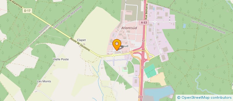 localisation de l'entreprise SEML HUBICS à SAINT-GEOURS-DE-MAREMNE