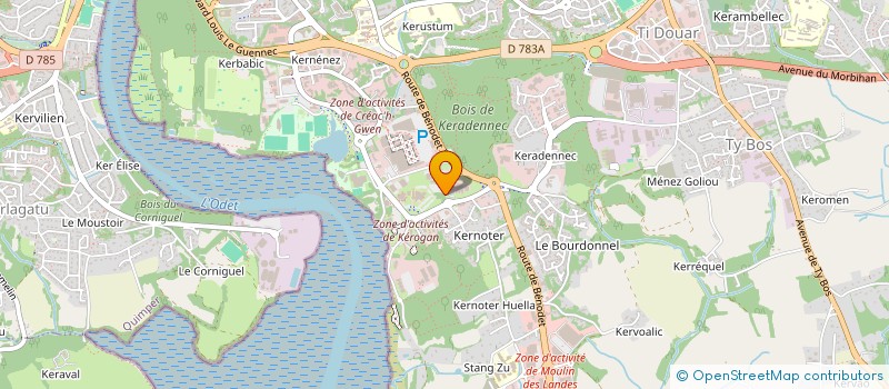 localisation de l'entreprise SEN'ART à QUIMPER