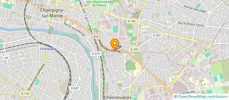 localisation de l'entreprise SENA PISCINES à CHAMPIGNY-SUR-MARNE