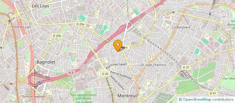 localisation de l'entreprise SEND  MONTREUIL
