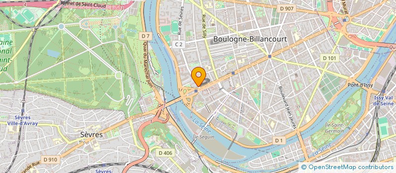 localisation de l'entreprise SENDREZ ET TARDIF  BOULOGNE-BILLANCOURT