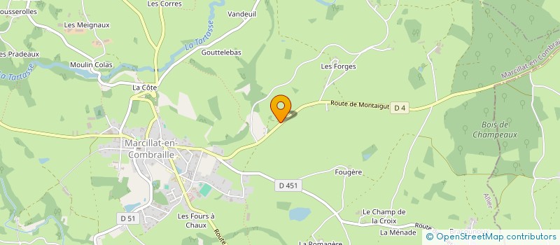 localisation de l'entreprise SENECA RAH  MARCILLAT-EN-COMBRAILLE