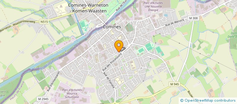 localisation de l'entreprise SENECAL  COMINES