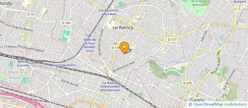localisation de l'entreprise SENED à LE RAINCY