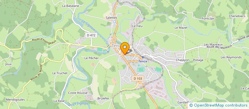 localisation de l'entreprise SENEVE à TENCE