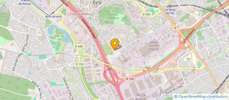 localisation de l'entreprise SENHADJA à EVRY-COURCOURONNES