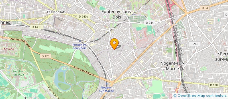 localisation de l'entreprise SENJA PARIS à FONTENAY-SOUS-BOIS