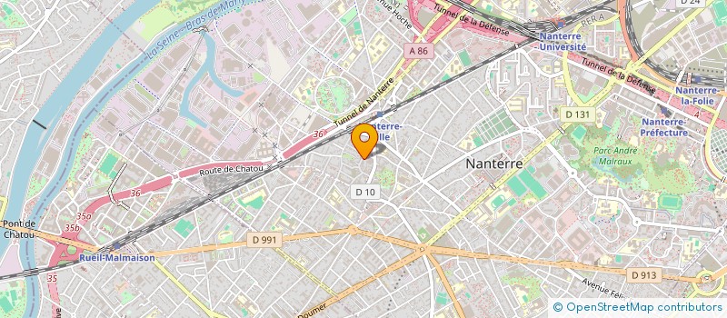 localisation de l'entreprise SENPRO 92 à NANTERRE