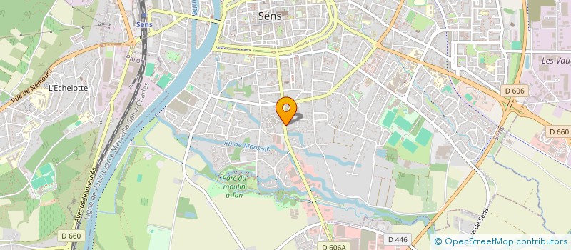 localisation de l'entreprise SENS'FLORE à SENS
