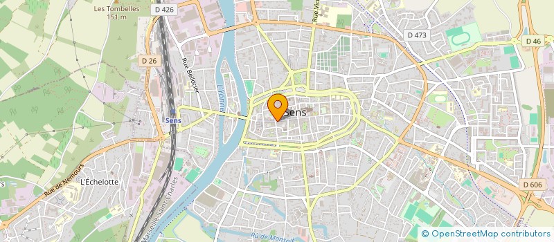 localisation de l'entreprise SENS SANTE BEAUTE à SENS