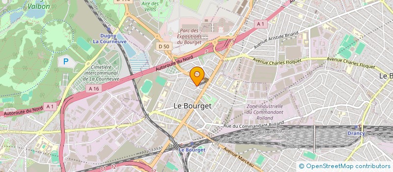localisation de l'entreprise SENSAH à LE BOURGET