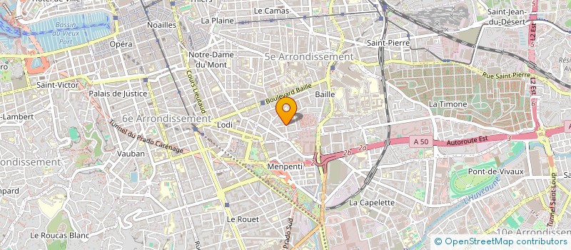 localisation de l'entreprise SENSAS à MARSEILLE 5EME