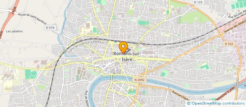 localisation de l'entreprise SENSAS MARKETING à ROMANS-SUR-ISERE