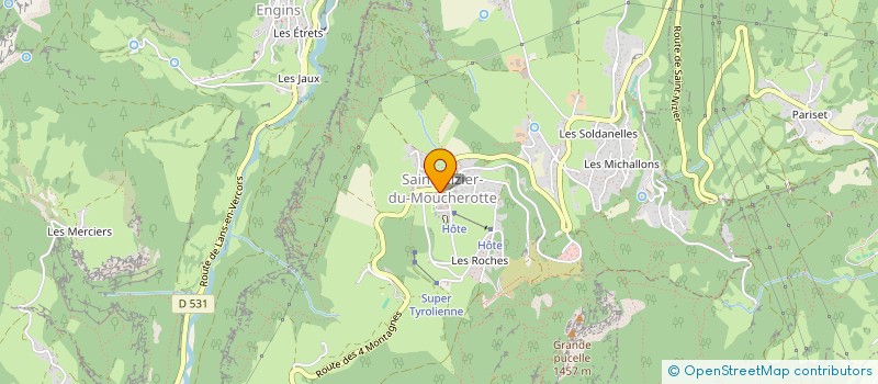 localisation de l'entreprise SENSATIONS & CHOCOLATS  SAINT-NIZIER-DU-MOUCHEROTTE