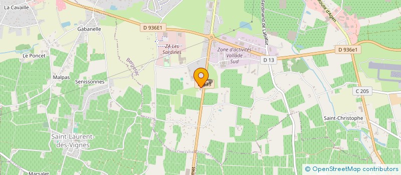 localisation de l'entreprise SENSAV à BERGERAC
