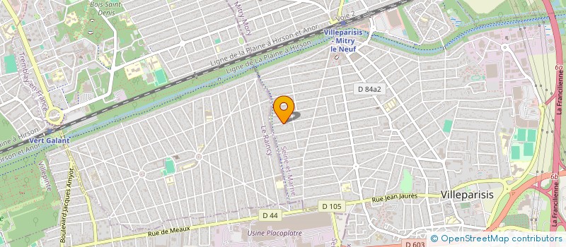 localisation de l'entreprise SENSIM  VILLEPARISIS