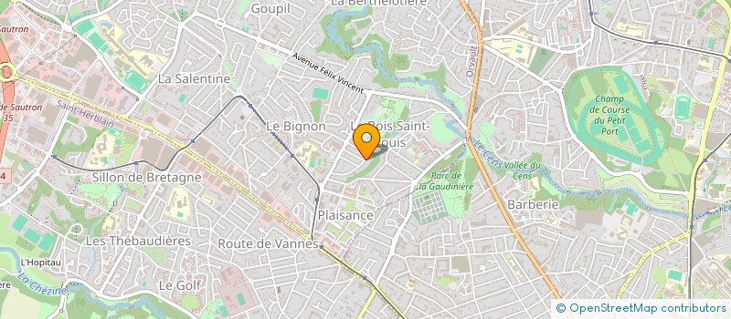 localisation de l'entreprise SENSITIVE TECHNOLOGIE à ORVAULT