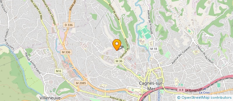 localisation de l'entreprise SENSORIEL à CAGNES-SUR-MER
