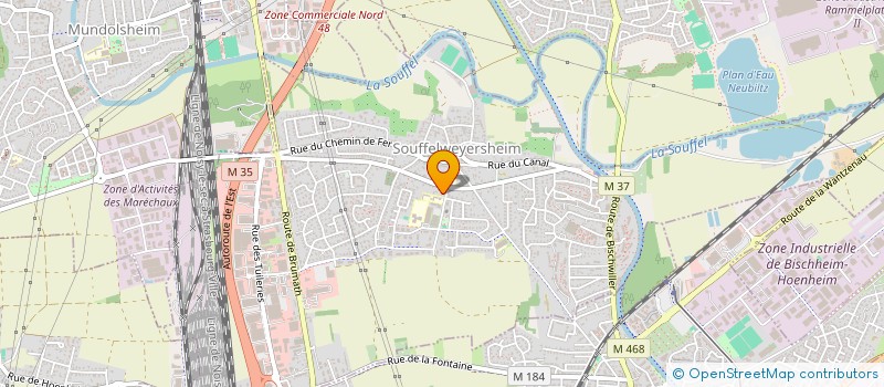 localisation de l'entreprise SENSU LATO  SOUFFELWEYERSHEIM