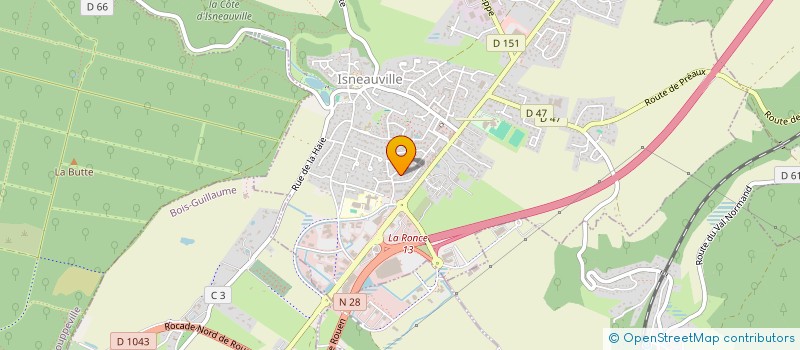 localisation de l'entreprise SENSUP-RH  ISNEAUVILLE