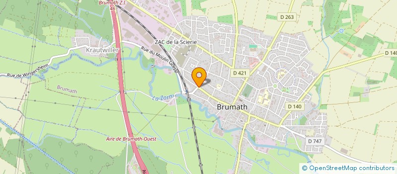 localisation de l'entreprise SENTER  BRUMATH