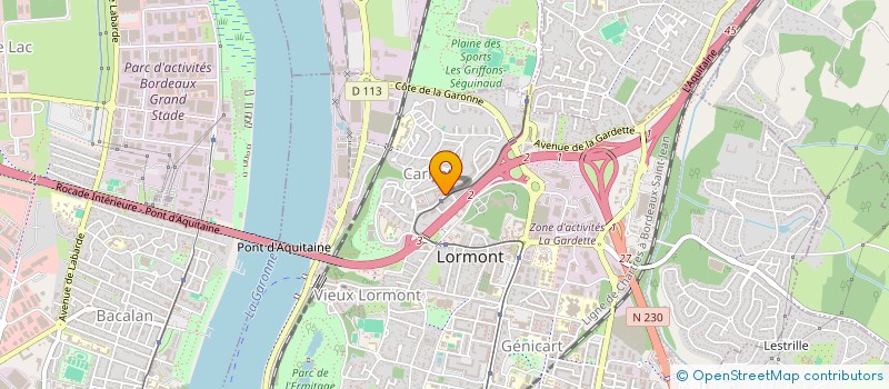 localisation de l'entreprise SENTINELLES CREA  LORMONT