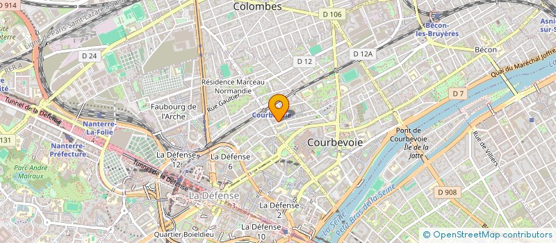 localisation de l'entreprise SENTIVEO à COURBEVOIE