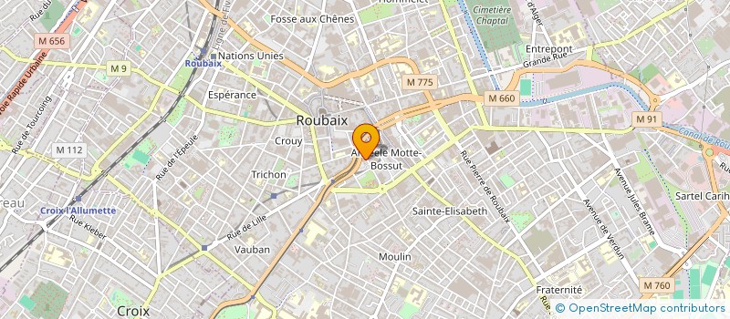 localisation de l'entreprise SENTOW à ROUBAIX
