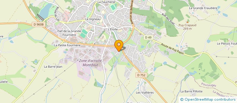 localisation de l'entreprise SENY  POUZAUGES