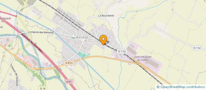 localisation de l'entreprise SENZABAZ' CENTRE CULTUREL DE CAPOEIRA SENZALA BAZIEGEOIS  BAZIEGE