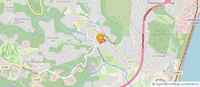 localisation de l'entreprise SEOLANES  BIOT