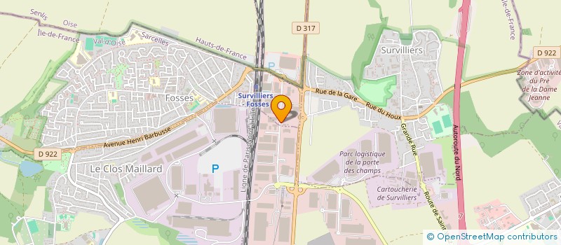 localisation de l'entreprise SEP AIRES GRAND EST NORD  FOSSES