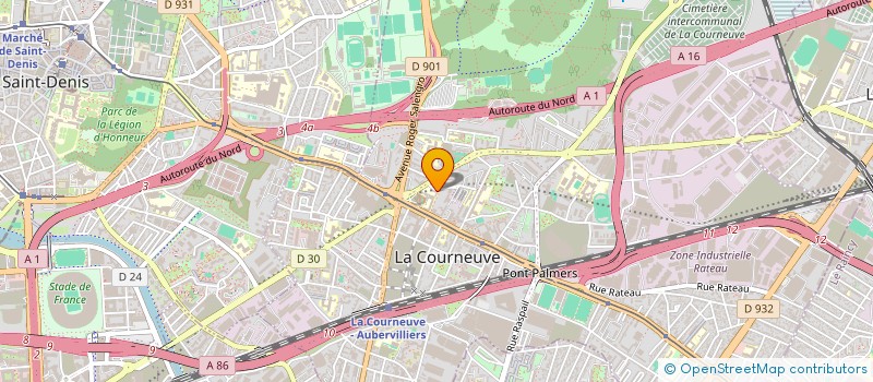 localisation de l'entreprise SEP DIFFUSION à LA COURNEUVE