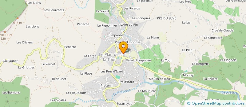 localisation de l'entreprise SEP DOCHIER CASSINI à LE PLAN-DE-LA-TOUR