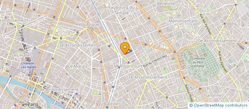 localisation de l'entreprise SEPCM-SOC EXPLOIT ETABLISS PCM  PARIS