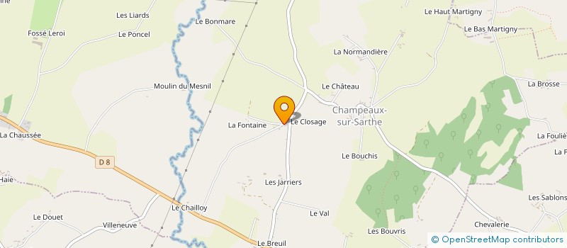 localisation de l'entreprise SEPM à CHAMPEAUX SUR SARTHE