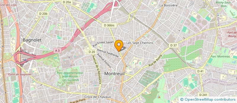 localisation de l'entreprise SEPT CASTING à MONTREUIL