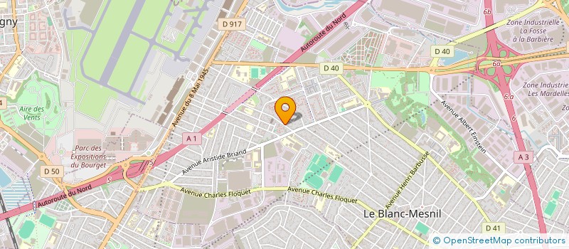 localisation de l'entreprise SEPT EXPRES' à LE BLANC-MESNIL