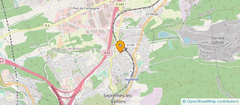localisation de l'entreprise SEPTEMES CARRELAGES SANITAIRES à SEPTEMES-LES-VALLONS