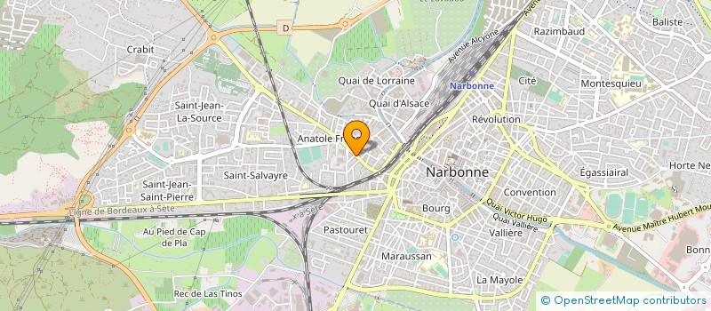 localisation de l'entreprise SEPTI MENUISERIES ET COURTAGE à NARBONNE