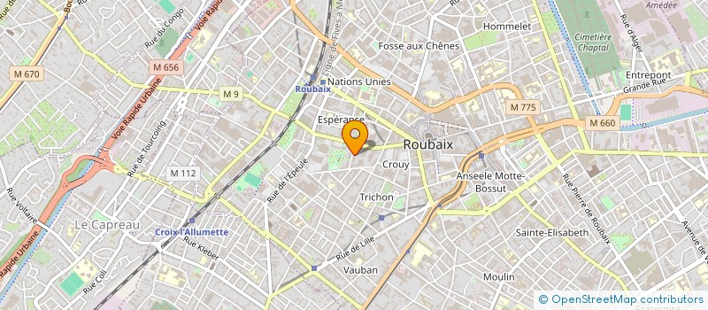 localisation de l'entreprise SEQUOIA à ROUBAIX