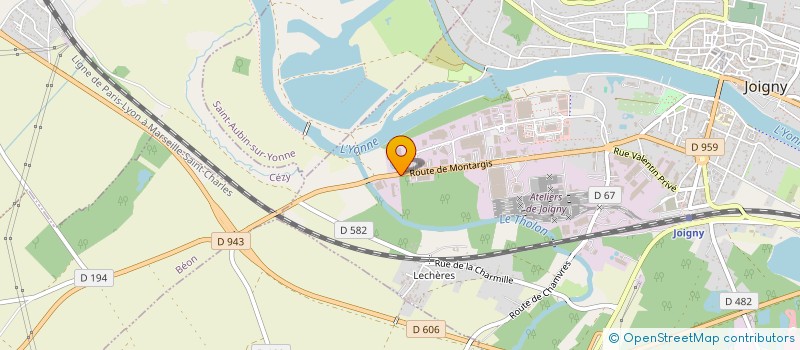 localisation de l'entreprise SERA 89  JOIGNY