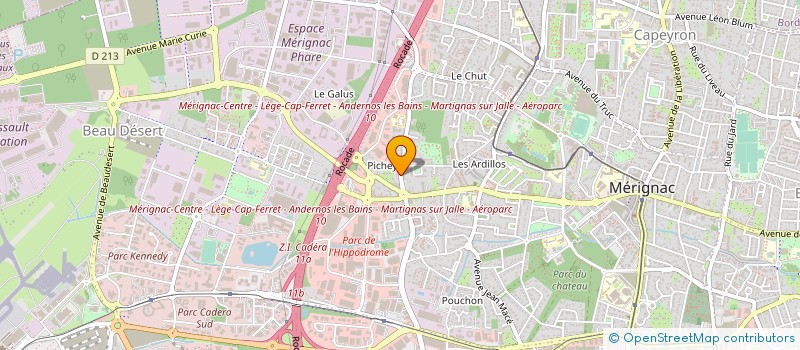 localisation de l'entreprise SERA J  MERIGNAC