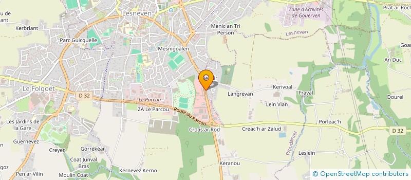 localisation de l'entreprise SERABAT à LESNEVEN