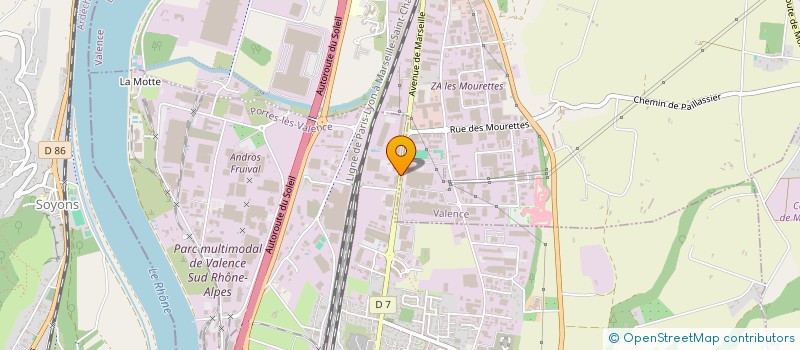 localisation de l'entreprise SERAC INDUSTRIE  PORTES LES VALENCE