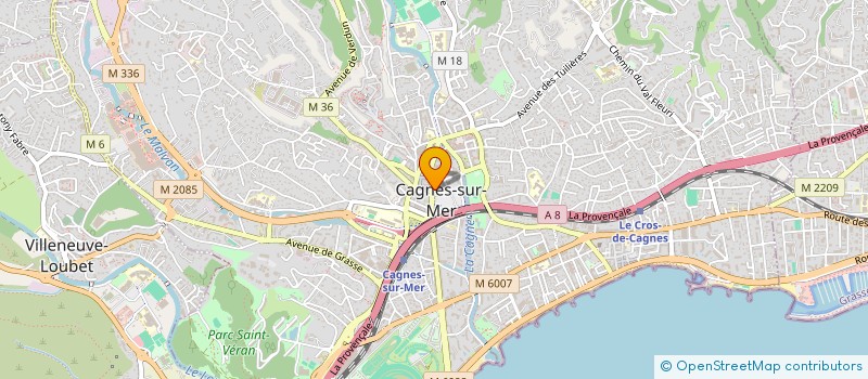 localisation de l'entreprise SERAFIN BILGER ODF à CAGNES-SUR-MER