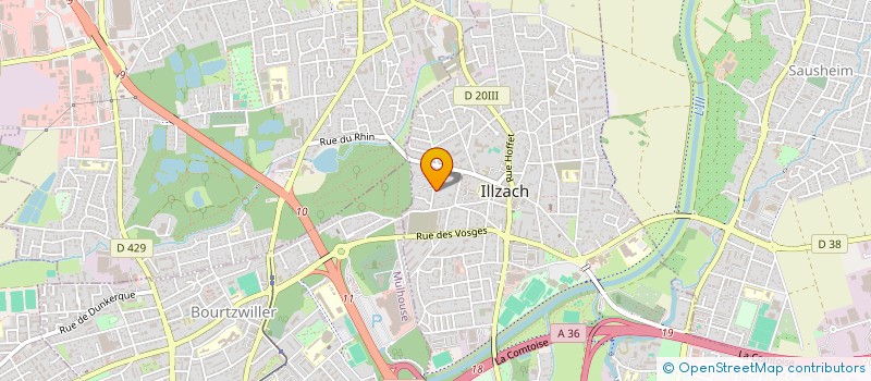 localisation de l'entreprise SERAFIN DELHOMEAU  ILLZACH